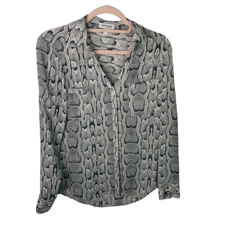 Express Portofino python snakeprint shirt